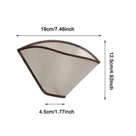 Coffee Filter, 2PCS Permanent Pour Over Coffee Dripper Paperless Drip Cup, Stainless Steel Paperless Drip Cone Coffee Filter for Cups, Mugs, Carafes, Mesh Cone Filter (19cm V-Shape)