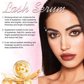 Eyelash Growth Serum, Lash Serum Eyebrow Enhancer Serum, Eyelash Serum for Growth and Thickness, Boost Lash Growth Serum, Advanced Formula for Longer Fuller Thicker Stronger Lashes