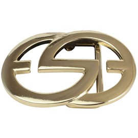 Brazil Lederwaren Emil Belt Buckle 4.0 cm | Buckle Interchangeable Buckle Belt Buckle 40 mm Solid | Interchangeable Belt up to 4 cm, Shiny Gold