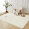 Andency 4x6 Shag Area Rug for Living Room, Cream Soft
