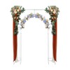 KOLHGNSE White Wedding Arch Stand, Heavy Duty Square Metal Backdrop
