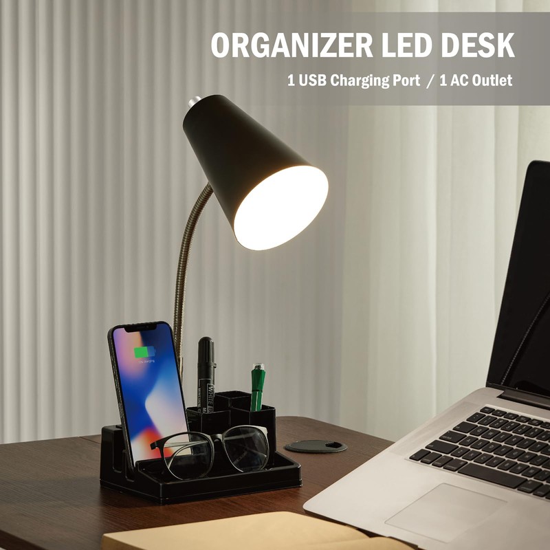 lianheng Small Desk Lamps for Home Office, Table Lamp with