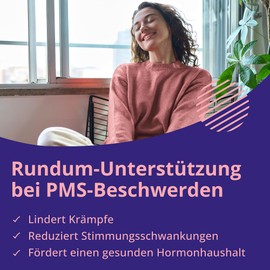 PMS CALM – Deine natürliche Begleiterin während des Zykluses mit Angelikawurzel, Mönchspfeffer und wertvollen Vitaminen - 60 vegane Kapseln