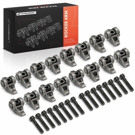 A-Premium 16Pcs Alloy Steel Engine Roller Tip Rocker Arms and Bolts with Trunion Kit Compatible with GM LS3 L99 L76 L92 LS9 LSA, 364, 1.7 Ratio, 5.3L 6.0L