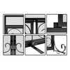 Calidola Large Flat Fireplace Screen with Doors, Wrought Iron Frame