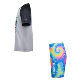Hurley Boys Swim Suit 2-Piece Outfit Set, Multi Tie Dye, 12M