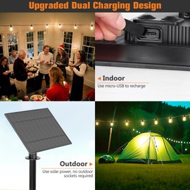 OOOLED Outdoor String Lights 100FT with 32 Shatterproof, String Lights Outdoor Waterproof with Remote ST38 Vintage Edison Bulbs, Waterproof Hanging Lights for Outside Backyard