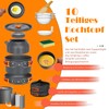 Camping Cookware Set, 10-Piece Outdoor Crockery Set, Cooking Pot Set,
