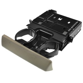 A-Premium Cup Holder Compatible with Ford F-250 Super Duty, F-350 Super Duty, F-450 Super Duty, F-550 Super Duty, 2005 2006 2007, Dashboard, Tan, Replace# 5C3Z2504810BAC