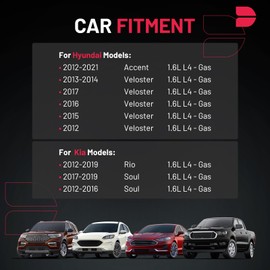 BDFHYK Ignition Coil Pack Set of 4 Compatible with 2012-2021 Hyundai Accent 2012-2017 Veloster 2012-2019 Kia Rio Soul 1.6L L4 UF652 C1803