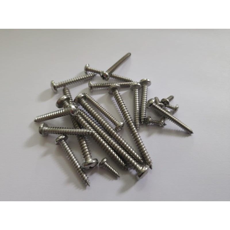 4.8mm x 32mm Pozi Pan Self-Tapping Screws - Marine Grade