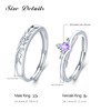 Pair of Rings Set 925 Sterling Silver Engagement Rings Pair