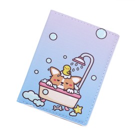 Caviotess Cute Cat Puppy Passport Holder Waterproof Leather Passport Cover Card Case Travel Wallet for Kids Teens Adults