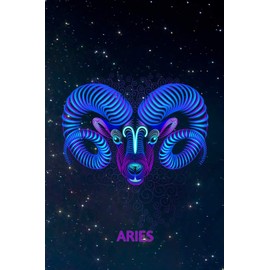 Aries: Zodiac Star Sign Blank Dot Grid Notebook / Journal Gift (120 blank pages - 6 x 9)