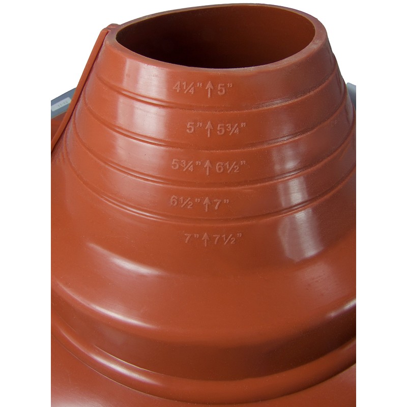 #5 (DC205REC) DEKTITE Square Base Combo Pipe Flashing Boot: RED