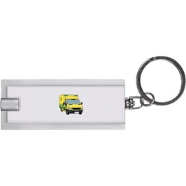 Azeeda 'Emergency Ambulance' LED Torch Keyring – Compact Pocket Flashlight with Keychain – Handy Mini Light for Bags and Keys (KT00044940)
