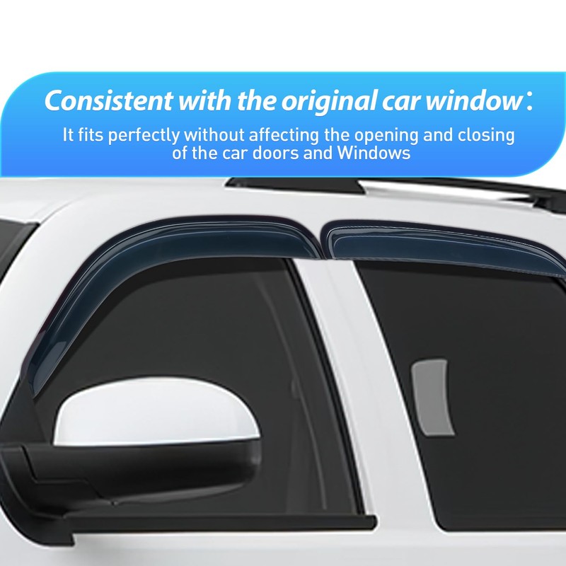 Nilight Window Rain Guards for Chevy Tahoe/GMC Yukon 2007 2008