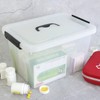 Yesdate 12 L Plastic Storage Box with Handle, Storage Latch