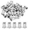 sourcing map 100Pcs Rivet Nuts Flat Head, 1/4"-20 Stainless Steel