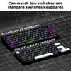GMKWTL XVX Low Profile Black Keycaps, Shine Through Keycap Sets,