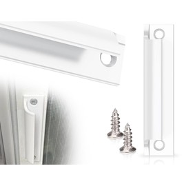 KAPSING Balcony Door Handle, Aluminium Alloy Furniture Handle, Patio Door Handle, Outdoor Cabinet Drawer Handle, for Windows, Glass Doors, Drawers, Balcony Door (White)