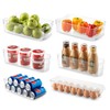 Set Of 8 Refrigerator Pantry Organizer Bins - Clear Food