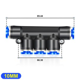 ERGAOBOY 5 pieces 10 mm pipe AD 5-way quick release distributor made of plastic with plug-in connections