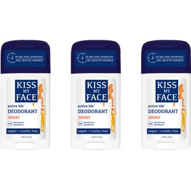 Kiss My Face Signature Bundles - Active Life Aluminum Free Deodorant, Sport, 7.44 oz, 3 Count (Packaging May Vary)