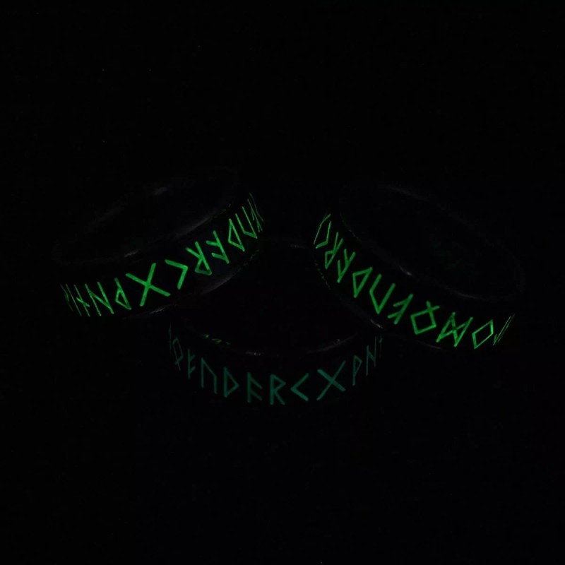 mil vientos 2 Anillos De Hombre Vikingo Runa Acero Inoxidable