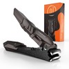 INXEN Nail Clippers for Men with Catcher – No Splash,