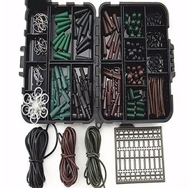 Zmart Carp Carp hearigu Hooks Rubber Tube Swivel Stopper Beads Combo Box Accessory Tackle Box