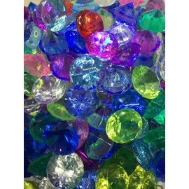SunRise 480+ Pieces Multi-Colored Acrylic Diamond Shape Pirate Treasure Jewels for Party Decoration ,Event ,Wedding , Vase Fillers, Arts & Crafts