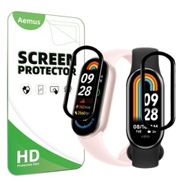 Aemus Screen Protector Compatible for Xiaomi Mi Smart Band 10 (2025) 3D Curved Soft Edge Film (3 Pack) Compatible for Mi Band 8, Smart Band 9 Protective Film
