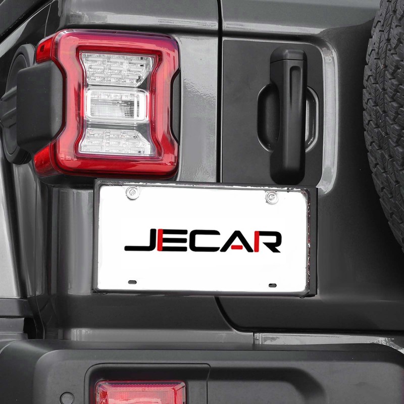 JeCar Tailgate Handle License Plate Holder Rear License Mounting Bracket