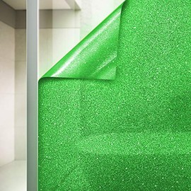 VViViD Green Crystal Tint Frosted Decorative Two-Way Privacy Window Adhesive Vinyl Film Roll (60in by 6ft)