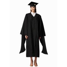 MyGradDay Graduation Master Cap and Gown Master Regalia with Black 2025 Tassel Package