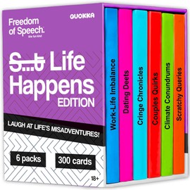 QUOKKA Freedom of Speech. Life Happens | Easy to Play - Card Board Game for Adults