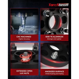 Torchbeam 4x98, 4x100, 4x108, 4x114.3.5x100, 5x108, 5x110, 5x112, 5x114.3, 5x115, 5x118, 5x120mm Wheel Spacer 5mm for 2011-2014 2, 2004-2025 3, 2009-2018 3 Sport, 1986-1994 323, 78.1 Hub Bore, 4PCS