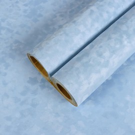 CHIHUT Light Blue Velvet Wallpaper Peel and Stick Soft Velvet Drawer Liners for Jewelry Dresser Self Adhesive Flocking Velvet Sheets 12”x100” Removable Thick Solid Blue Contact Paper for DIY Crafts