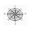 Car Compass Graphic Vinyl Sticker, Mountain Compass Sticker, Compass Sticker,