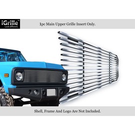 APS Stainless Steel 304 Billet Grille Grill Custome Compatible with 1969-72 Chevy C K Pickup Suburban Blazer