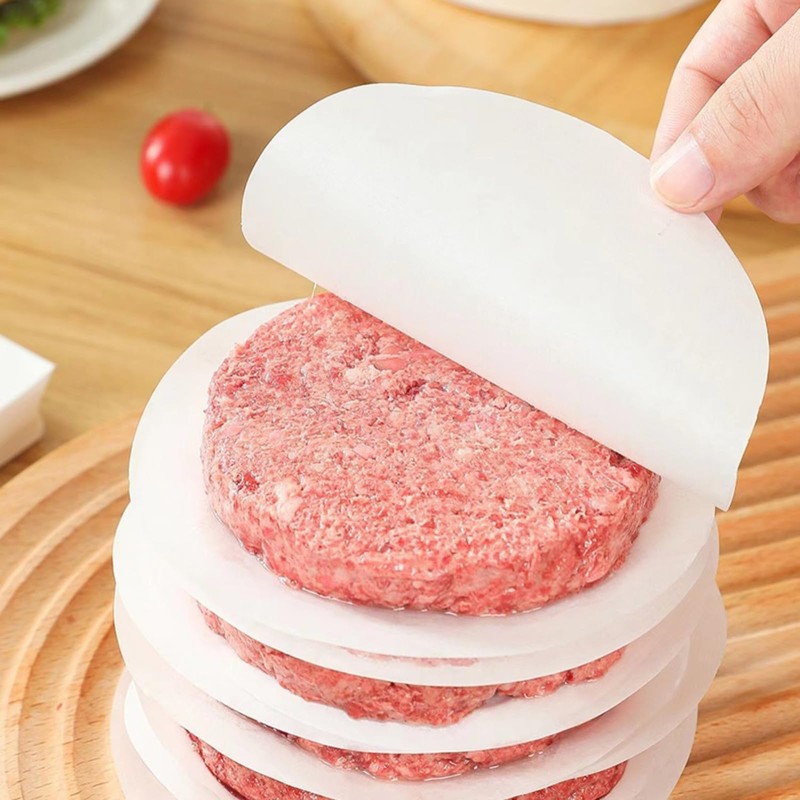 BurgerPaper 2000pcs, Non Stick Hamburger Patty Paper, 4.5" Round Parchment