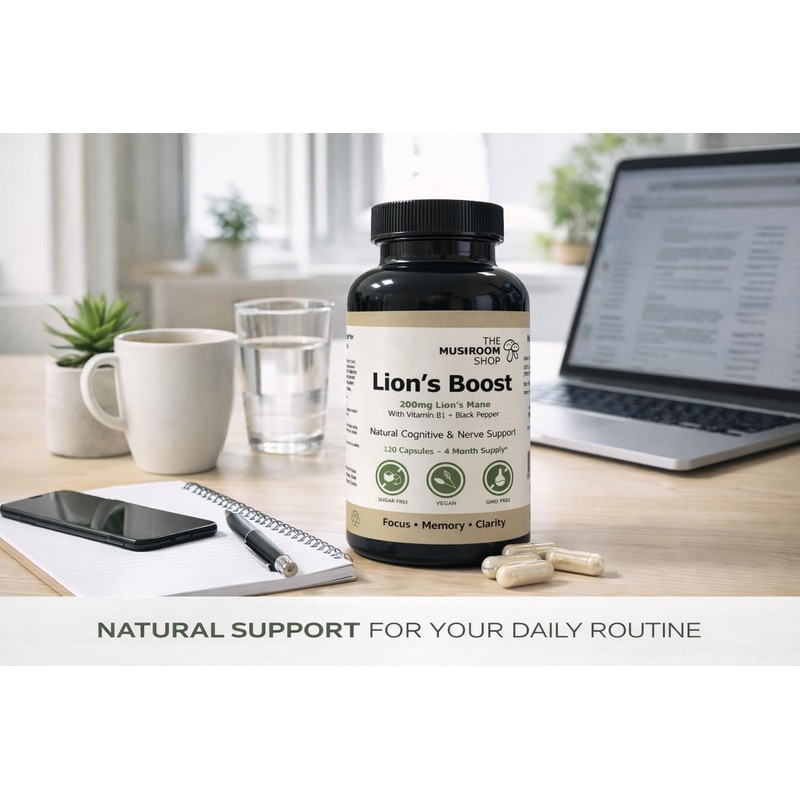 Lion’s Mane Capsules 200mg (10:1 Extract) – 120 Capsules (4