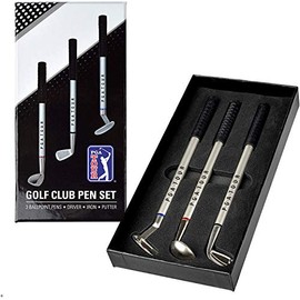 PGA Tour 3 Piece Golf Pen Gift Set,silver