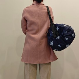 GIMIRO Multifunctional Foldable Bag Travel Duffel Backpack Handbag Shoulder Bag Large Capacity Shopping Bags Sports Fitness Bags, Navy/White Star, Bag