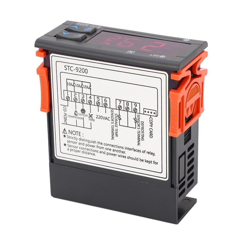 Digital Temperature Controller Dual Sensor LED Screen Thermostat for Cold