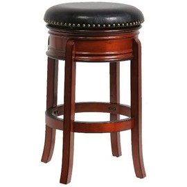 Boraam Hamilton Bar Height Swivel Stool, 29-Inch, Brandy