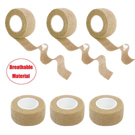 Erewa 6 Pack 1 Inches Self Adhesive Wrap Bandage Self Adherent Cohesive Bandage Tape Stretch Vet Wrap Breathable Athletic Tape for Sports, Wrist, Ankle（Skin Color）