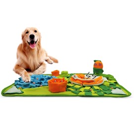 Dogs Snuffle Mat Pet Feeding Mats Puppy Sniffing Pad,Cat Doggies Interactive Puzzle Toys for Multiple Breeds Encourages Natural Foraging Skills,Training and Stress Release (Light Blue)