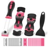 NECAMOCU 4 Pack Razor Blade Scraper, Premium Cleaning Scraper Tool